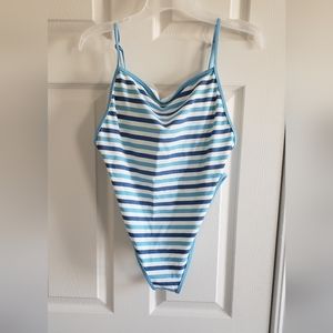 Striped Aerie One piece suit